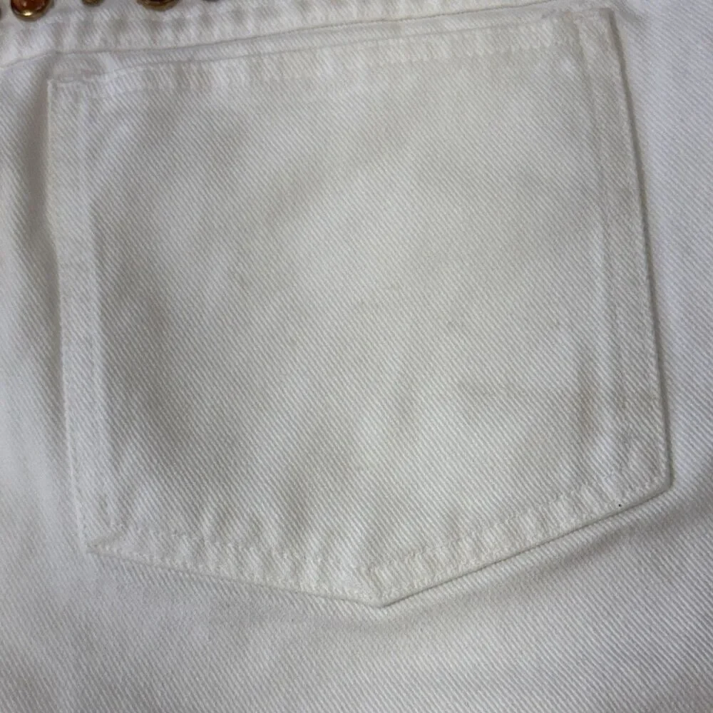 Vtg Bedazzled Bling White Mom Shorts Size 8 Rodeo Western Festival Party 90s